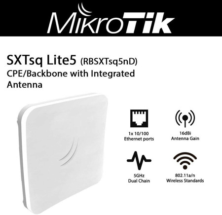 رادیو بی سیم میکروتیک مدل SXTsq LITE 5 بسته 5 عددی